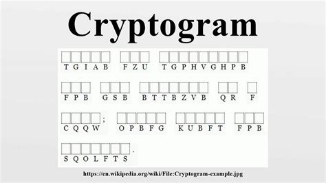 Cryptogram creation example