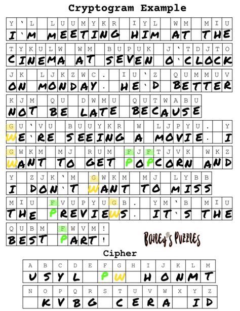 Cryptogram examples