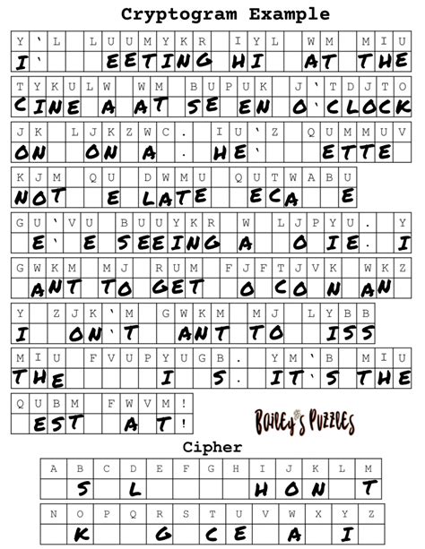 Cryptogram Puzzle Example