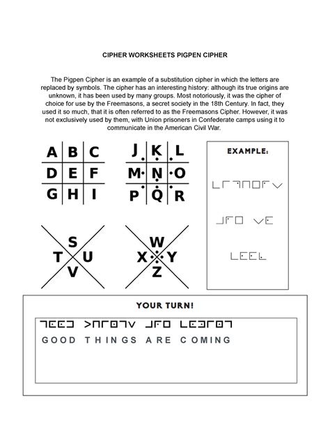 Cryptography Worksheet