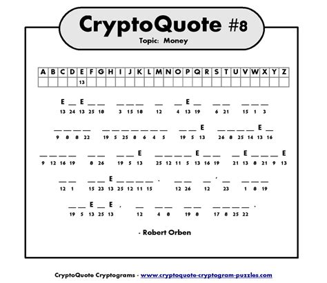 Cryptoquip Puzzle Example