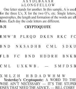 A group of people solving cryptoquotes together