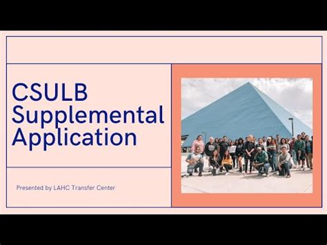 CSULB Supplemental Application Requirements and Guidelines