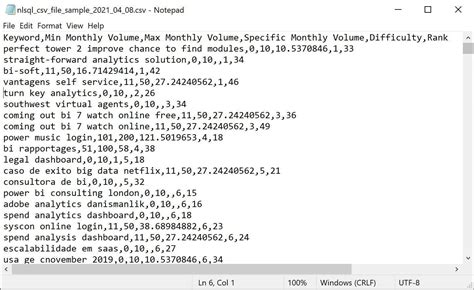 CSV Data Format