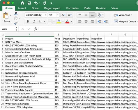 CSV File Format