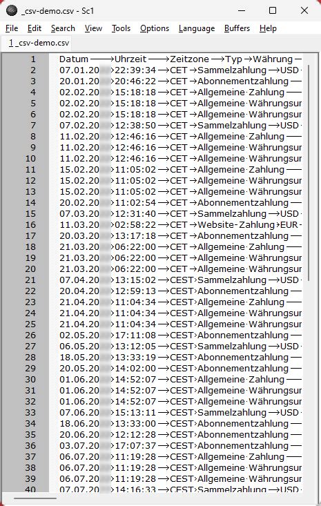 CSV File Format