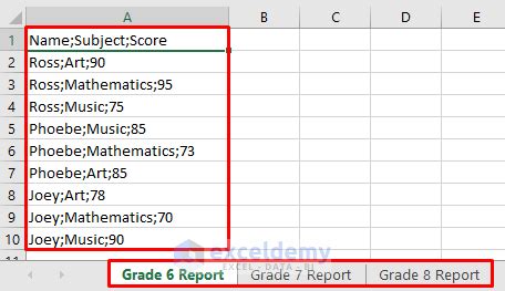 CSV Multiple Sheets Example