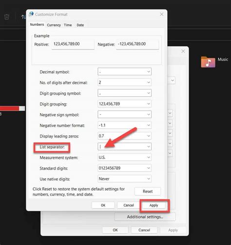 CSV Separator Options