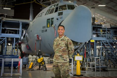 Connecticut Air National Guard airmen working on a C-130H Hercules engine