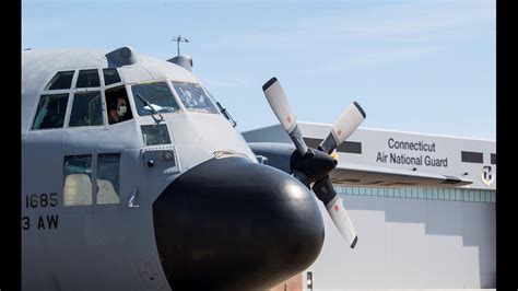 Connecticut Air National Guard C-130H Hercules on the tarmac