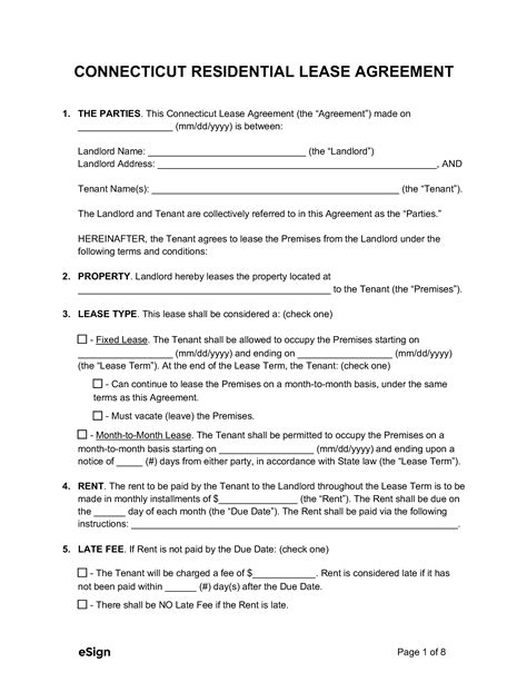 CT Rental Lease Agreement Template 6