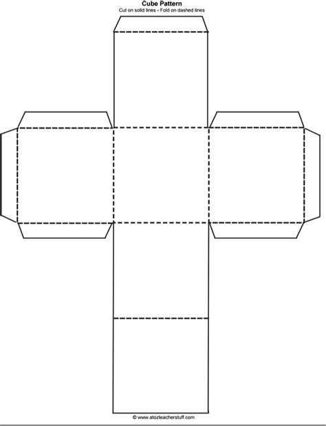 Cubes template for kids