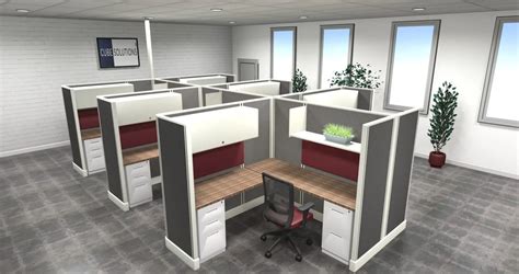 Cubicle layouts for large offices