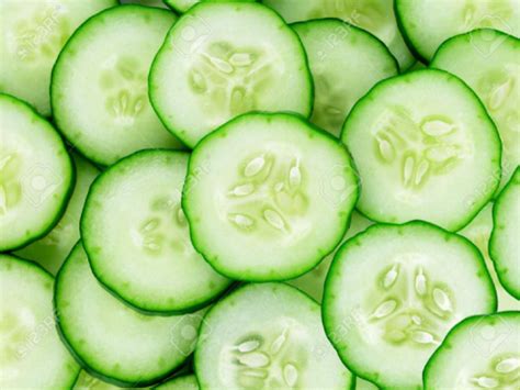 Cucumber slices can help reduce puffiness