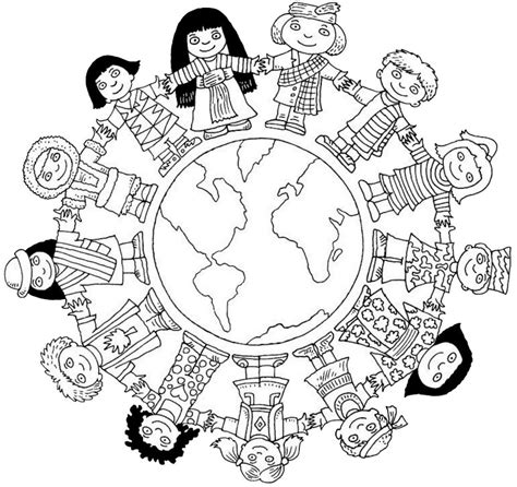 Cultural and Diversity Coloring Page