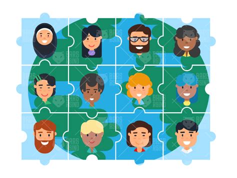 Cultural Diversity Puzzle Template