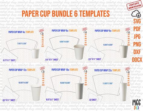 Cup Wrap Template Editable