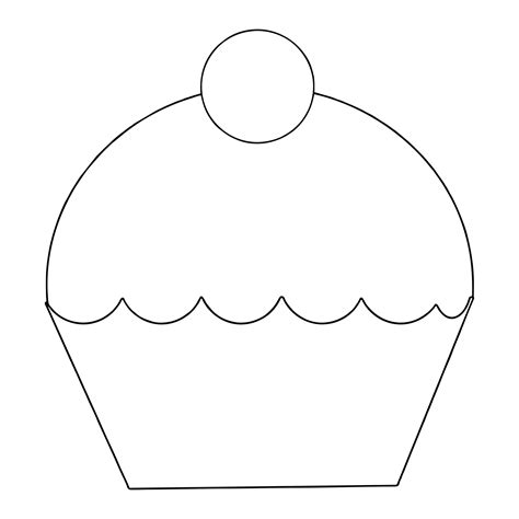 Digital cupcake cake template