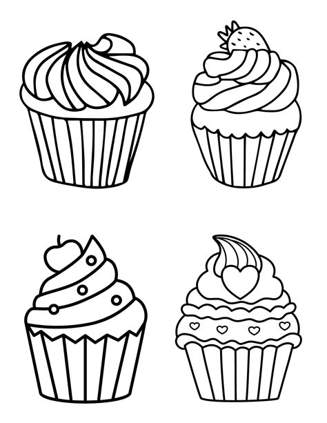 Cupcake Coloring Page