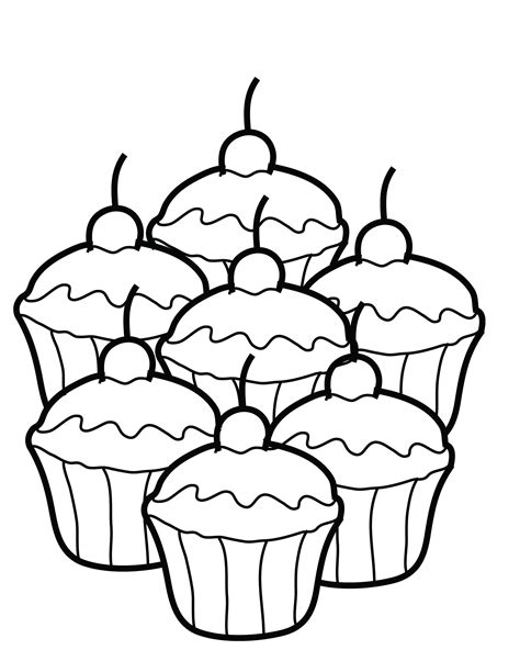 Cupcake coloring pictures