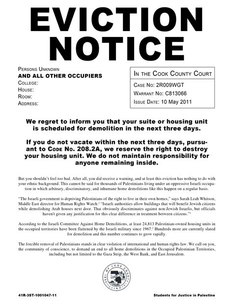 Cure period eviction notice