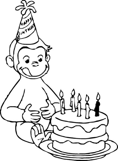 Curious George coloring pages