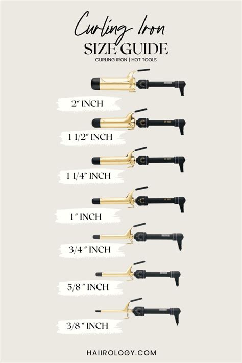 Curling iron barrel sizes