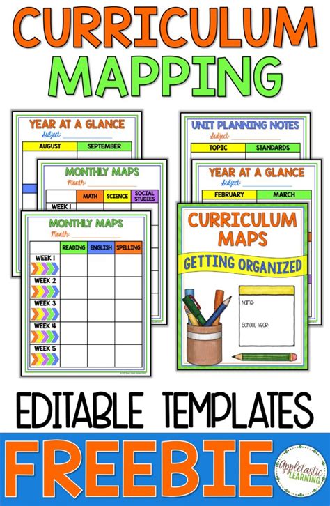 Curriculum Map Template Layouts