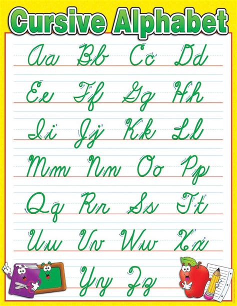 Cursive Alphabet Chart with Poems