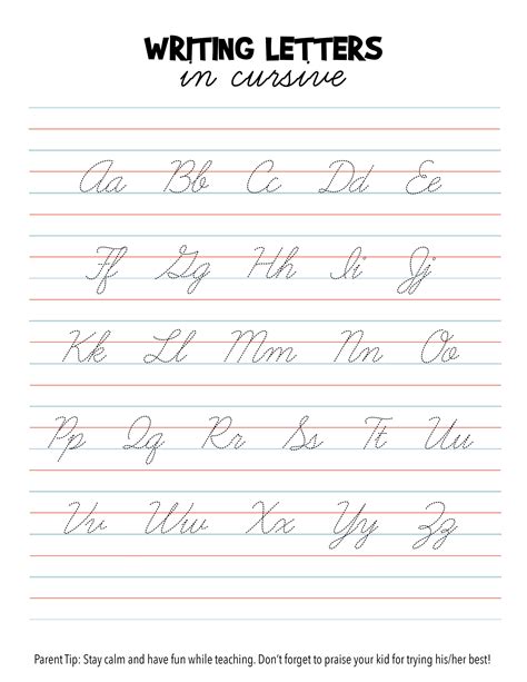 Free Cursive Alphabet Printables