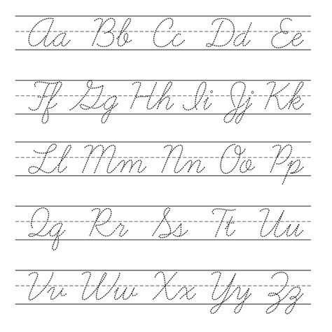 Cursive Alphabet Printables for Different Ages and Skill Levels