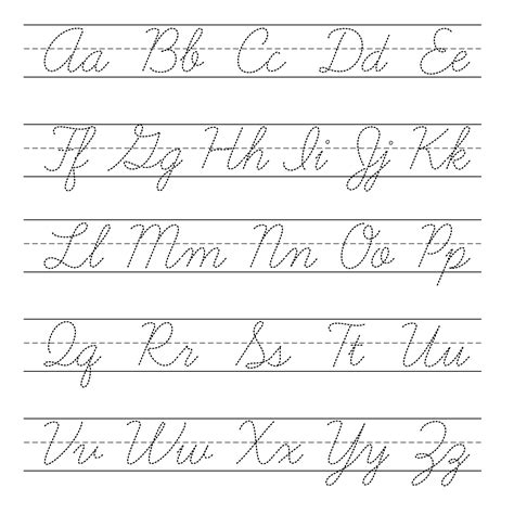 Cursive Alphabet Template