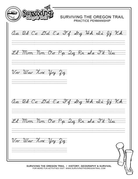 Cursive Alphabet Worksheet 1