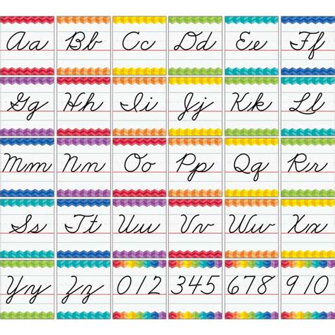 Free Cursive Bulletin Board Letters for Teachers