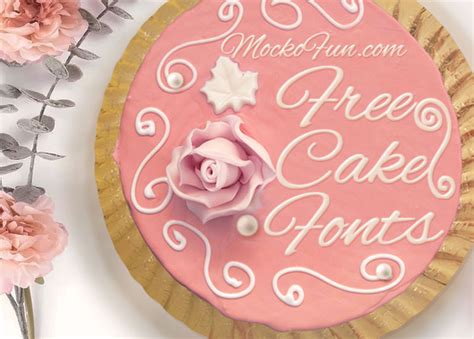 Cursive cake writing font templates for sweet designs