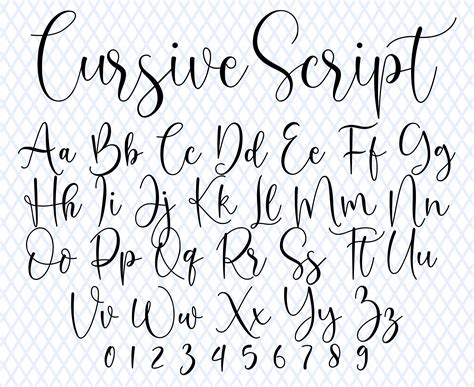 Cursive fonts