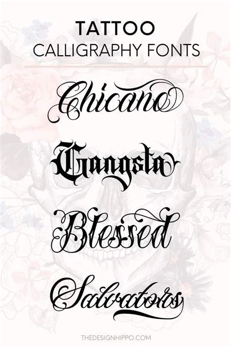 Cursive Fonts Tattoo Art