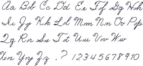 Cursive letter templates