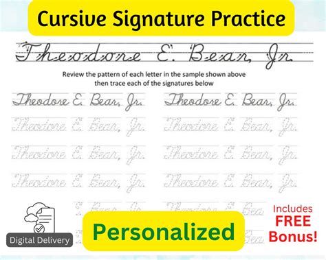 Cursive Signature Practice