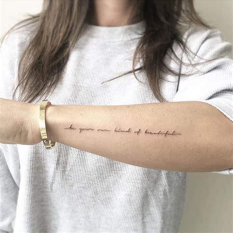 Cursive Tattoo Placement