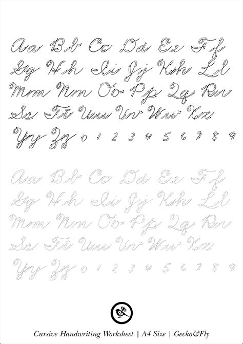 Cursive Templates for Adults