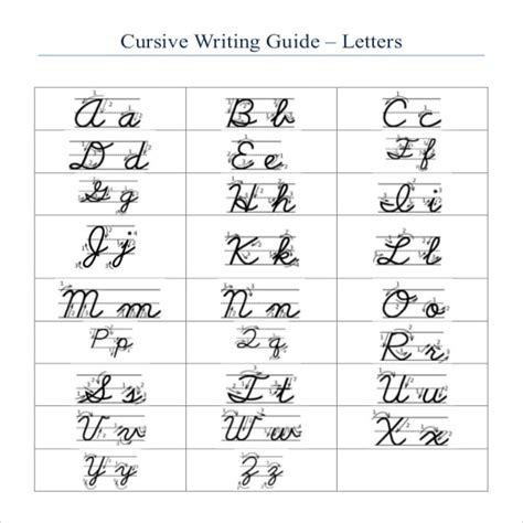 Cursive word template