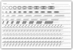 Cursive Writing Warm-Up Exercises