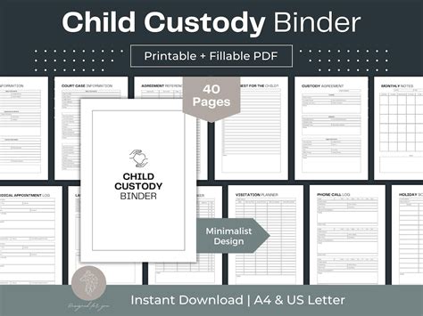 Custody Binder Printable Templates