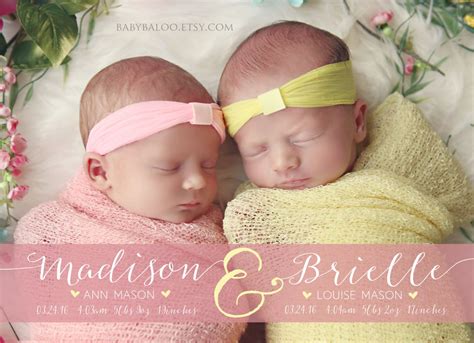 Custom baby birth announcements