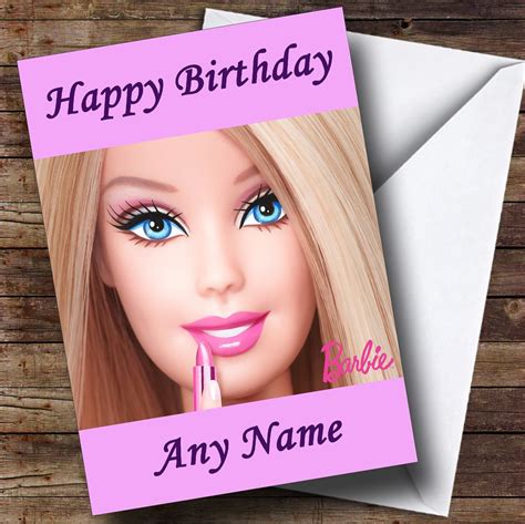 Custom Barbie Birthday Cards