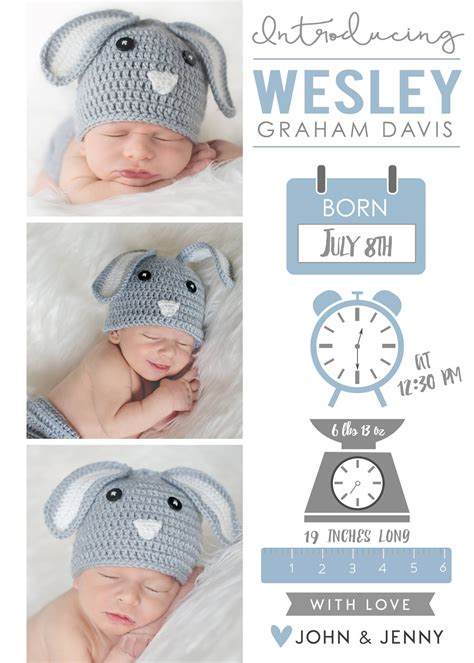 Custom Birth Announcement Templates