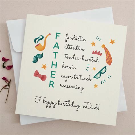 Custom birthday cards for dad