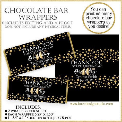 Custom Candy Bar Labels