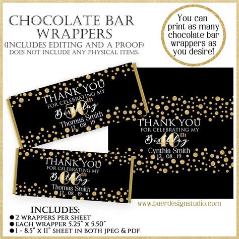 Custom Candy Bar Wrappers